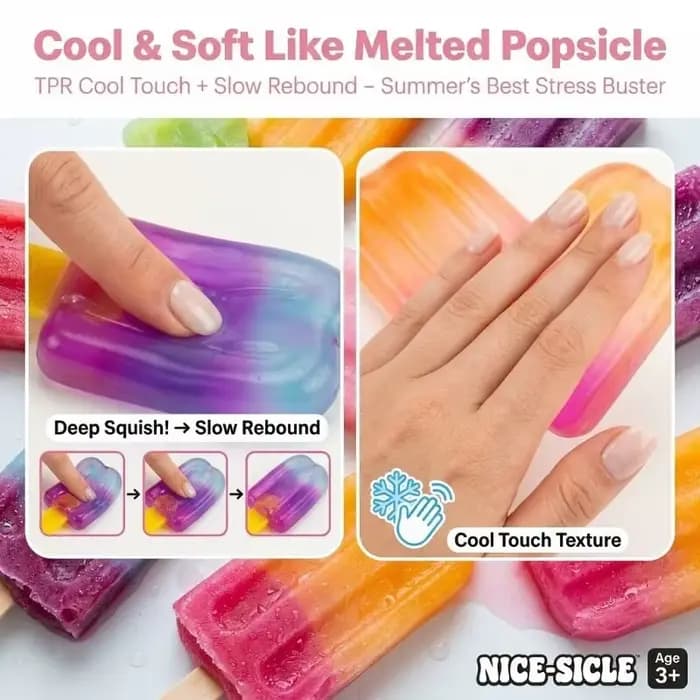 Jouet en forme de cône Nice-Sicle, sensoriel, doux, moelleux, à remontée rapide, anti-stress et anti-anxiété, non toxique, pour adultes atteints de TDAH, pour la relaxation et la gestion de la pressio