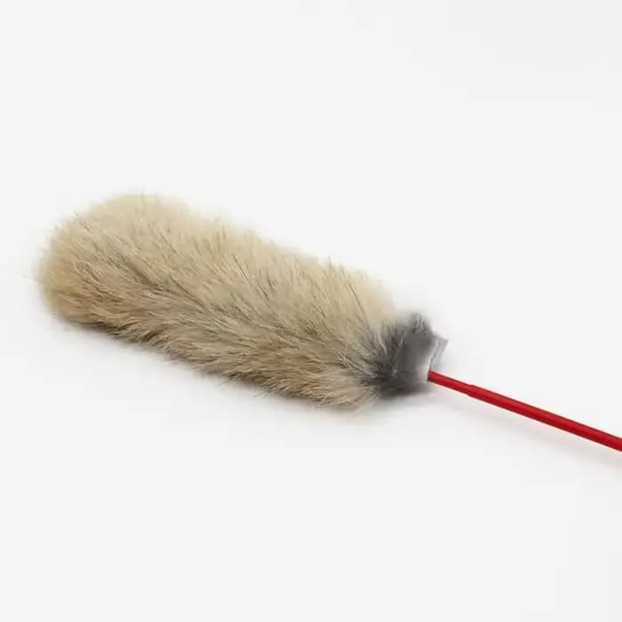 Jouet interactif en poils de lapin, 1 pièce, jouet interactif pour animal domestique, bâton de chat,