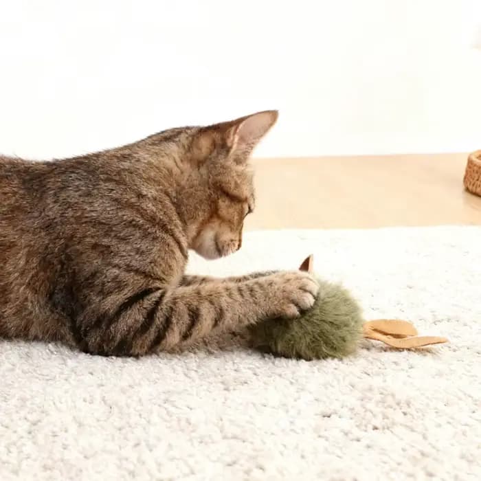 1/5 pièces souris interactive en peluche chat jouet à mâcher grinçant Imitation