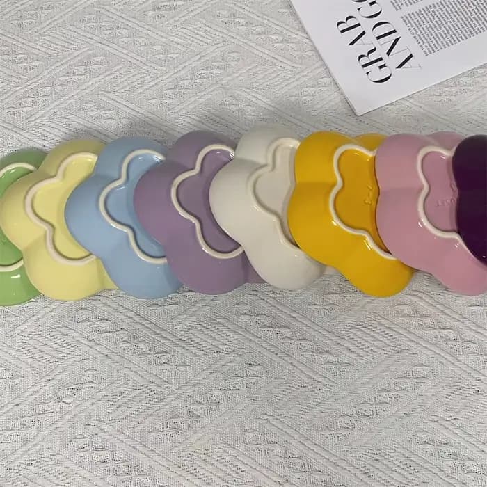 Disque en céramique en forme de fleur pour chat