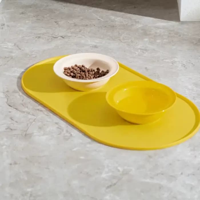 Tapis d'alimentation pour chat avec conception imperméable antidérapante