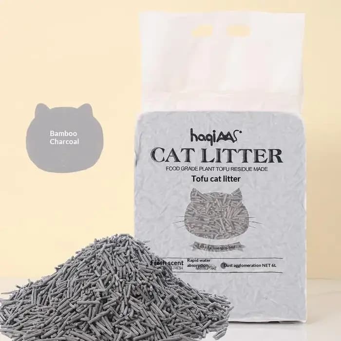 Litière pour chat Tofu plante originale 6L thé vert