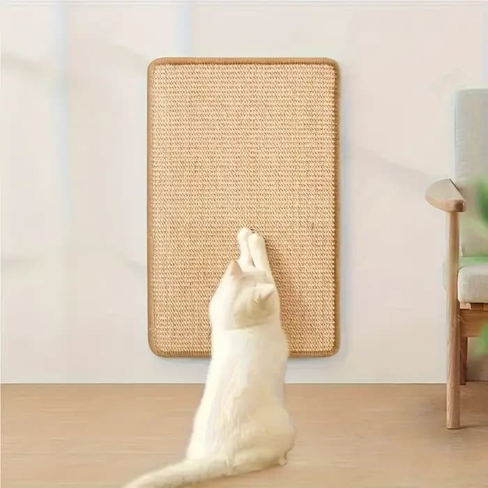 Tapis à gratter pour chat en sisal à fixer au mur