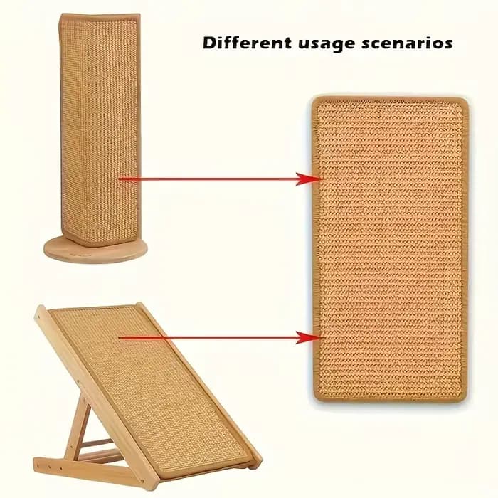 Tapis à gratter pour chat en sisal à fixer au mur
