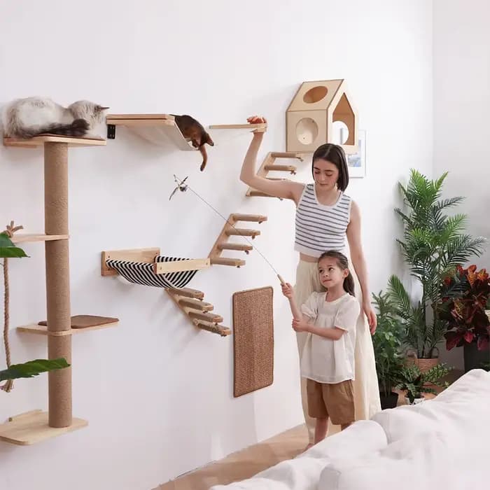 Étagère d'escalade murale pour chat