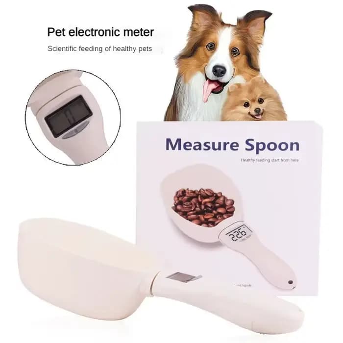 Cuillère à mesurer les aliments pour animaux de compagnie, tasse à mesurer électronique pour aliment