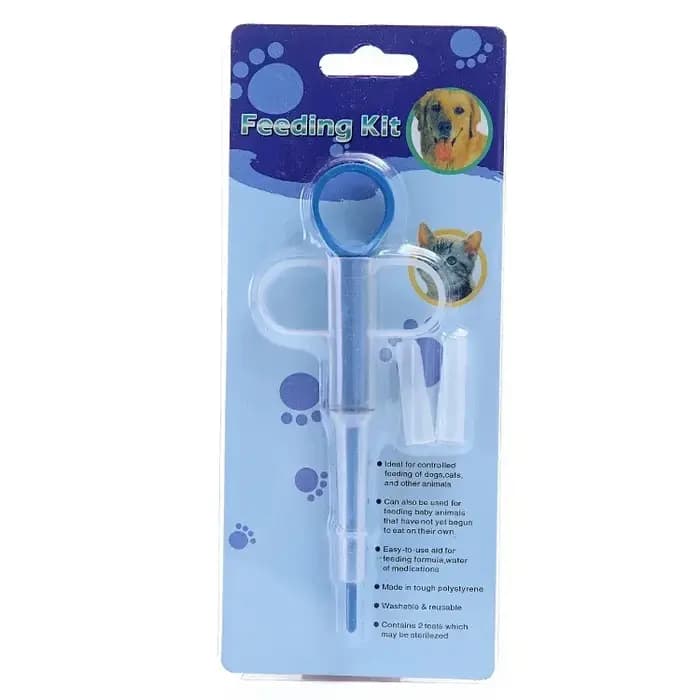 Distributeur de médicaments pour animaux de compagnie, seringue à comprimés pour chat, applicateur de pilules pour chat à double usage avec embout souple, couleur aléatoire