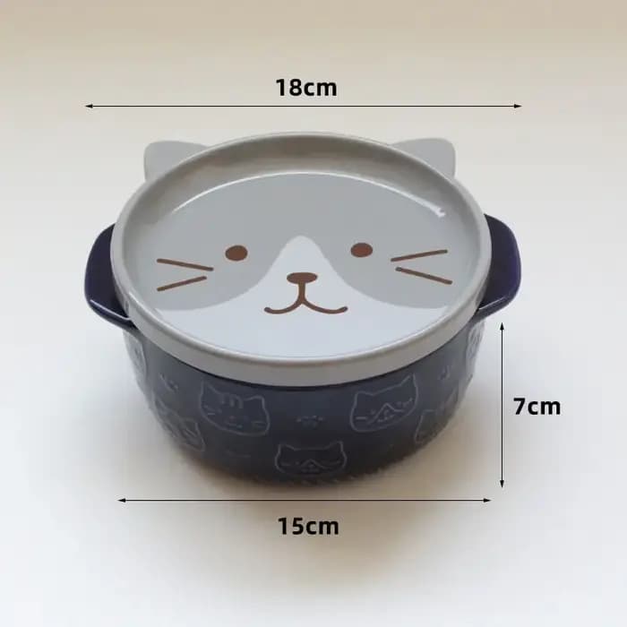 Bols en céramique créatifs pour chat et chien de dessin animé