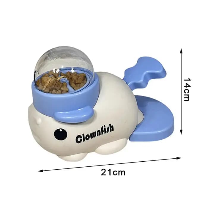 【E】 Mangeoire à collation pour animaux de compagnie distributeur de nourriture pour chien mangeoire automatique chiot dessin animé canard baleine conception utilisée pour entraîner les chats accessoir