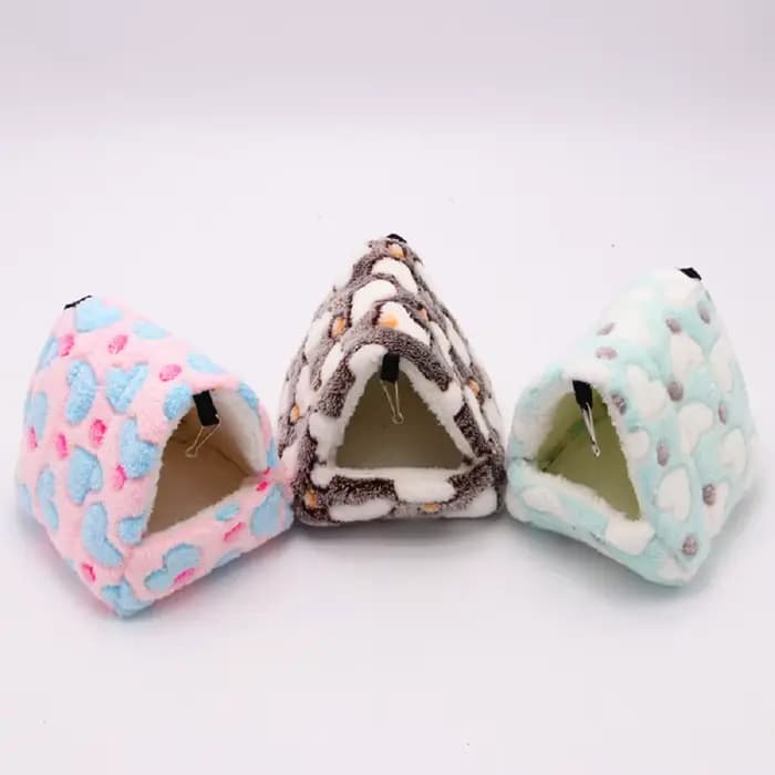 Nid de Hamster en peluche en forme de cœur pour maison d'oiseaux, hamac chaud et confortable pour pe