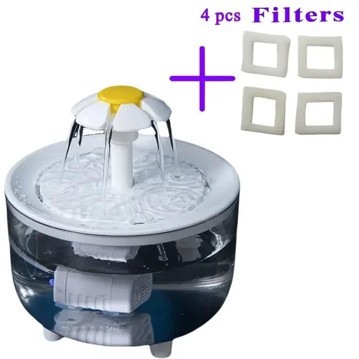 Fontaine à eau pour animaux de compagnie avec 4 filtres