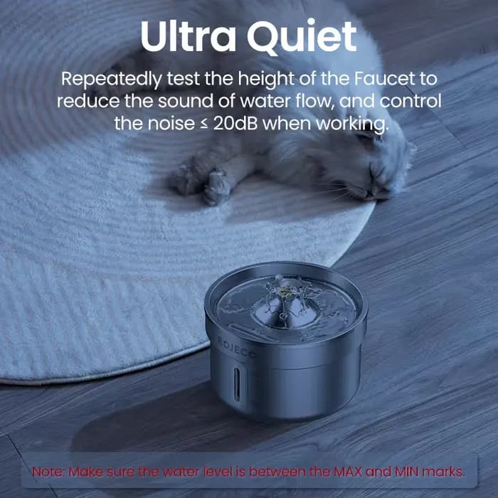 ROJECO fontaine à boire pour animaux de compagnie en acier inoxydable fontaine d'eau automatique pou