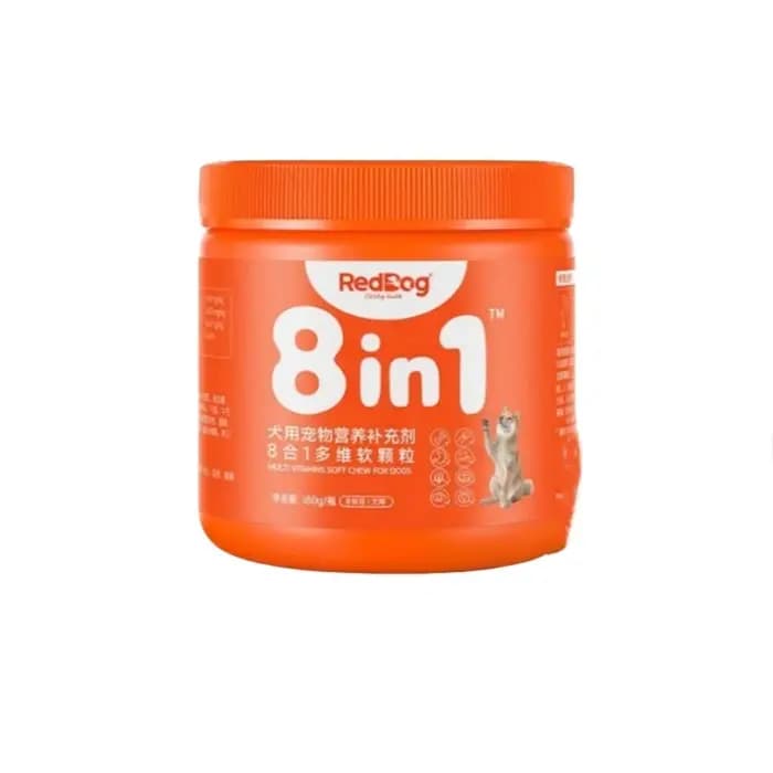 Supplément vitaminique nutrition complet RedDog 8 en 1 pour animaux de compagnie