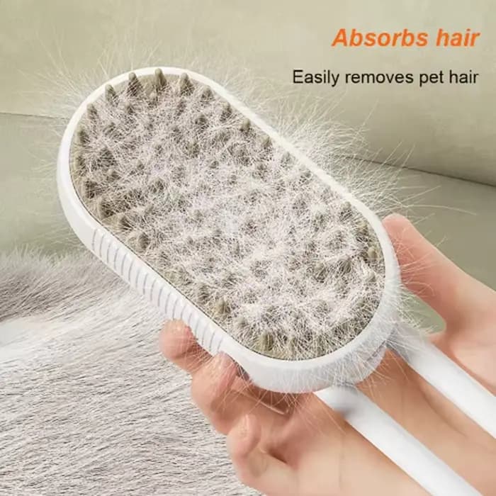 Brosse de Massage en Spray pour animaux de compagnie, pour chat, chien, un bouton, pulvérisation de