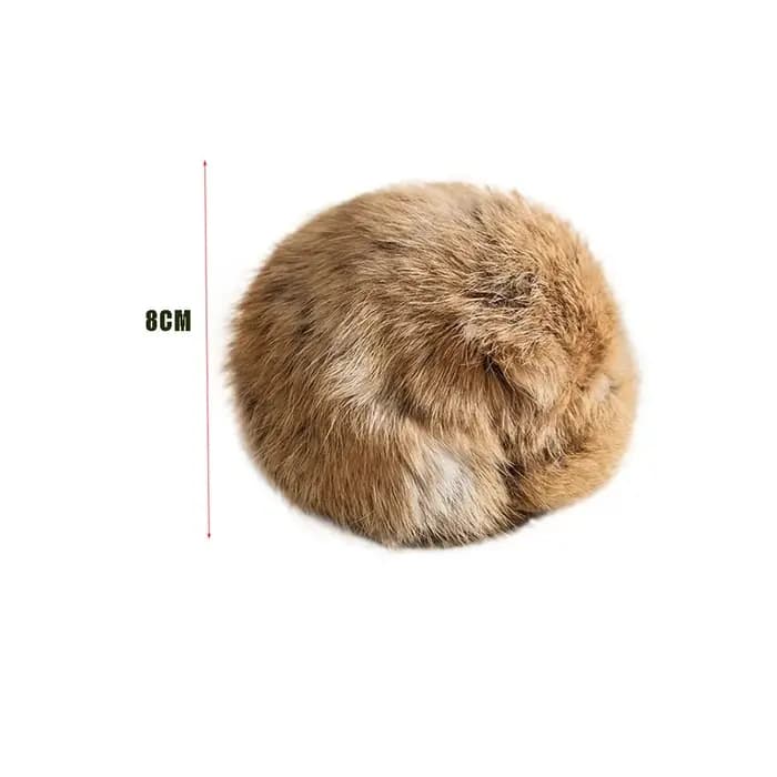Nouveau jouet pour chat en fourrure de lapin, boule résistante aux griffes, durable, jouet pour chat moelleux, baguette de chat douce pour chats d'intérieur, jeux de poursuite et de stimulation