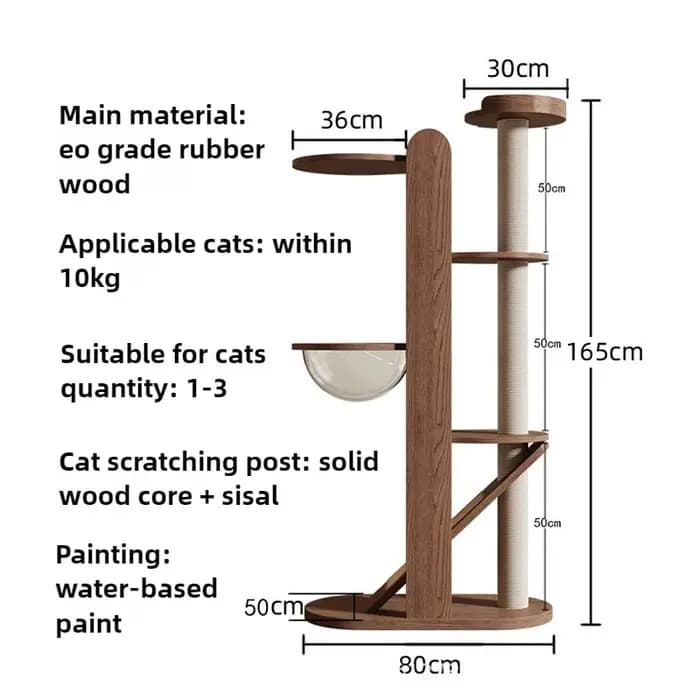 Tour à chat en bois grand modèle arbre