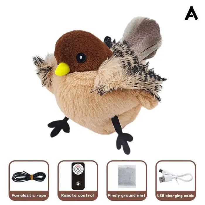 Flappy oiseau interactif chat jouet télécommande USB Rechargeable
