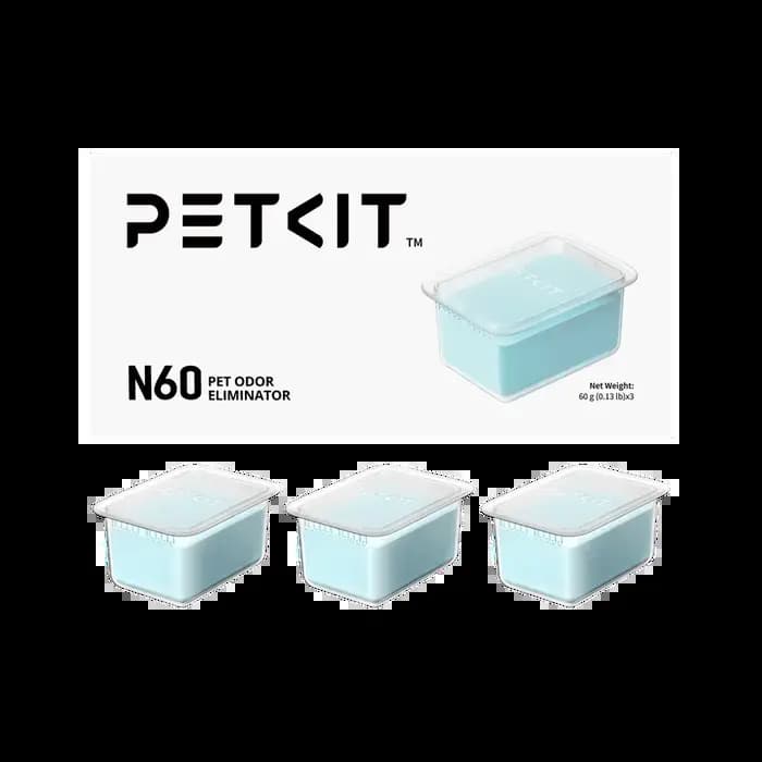 Petkit – éliminateur d'odeurs d'animaux N60, Original, exclusif pour PUROBOT, bac à litière Ultra autonettoyant pour chat, contrôle des odeurs de toilettes pour chat (3 pièces)