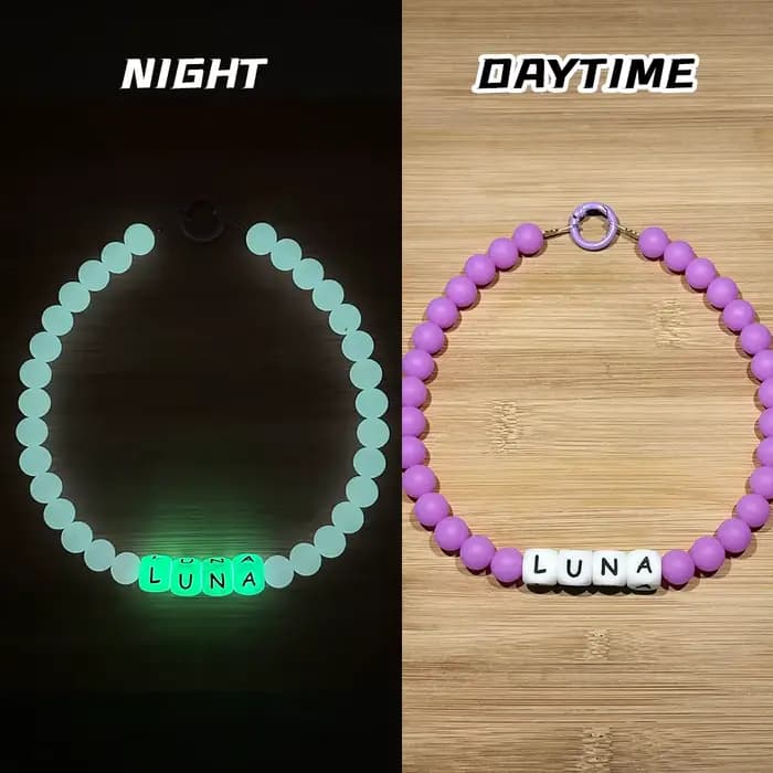 Collier de perles personnalisable pour chien et chat, nom d'animal de compagnie, lettres bricolage q