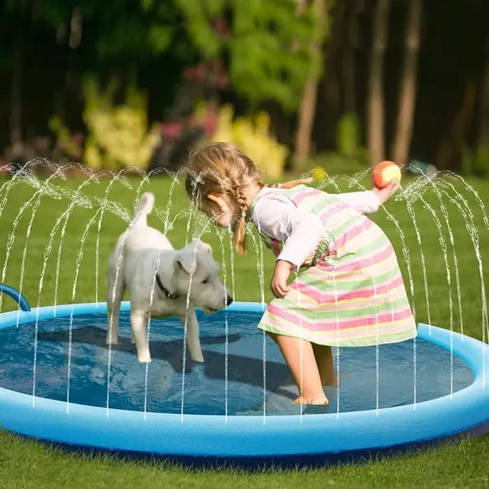 Piscine gonflable pour animaux de compagnie d'été