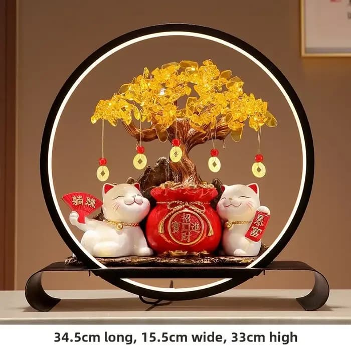 Cercle de lanterne de chat porte-bonheur