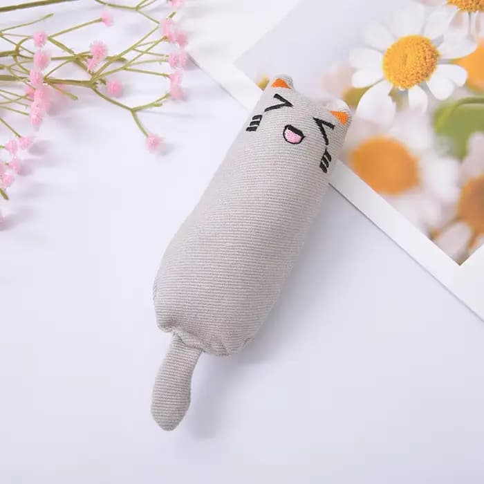 Peluche en herbe de cataire pour animal de compagnie, jouet mignon en forme de pouce, oreiller, meul