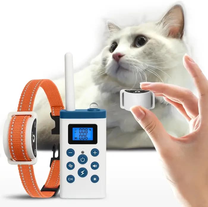 Collier pour chat anti-meow intelligent – 3 modes (son/vibration/choc)