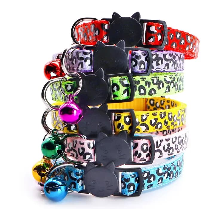 Collier pour animaux de compagnie imprimé léopard Vintage pour chats et chiens