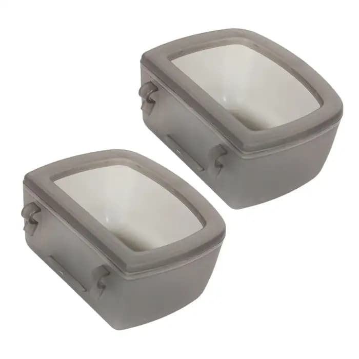 Bols de Cage de chenil pour animaux de compagnie, 2 pièces, pour cages ou caisses métalliques, bol de transport pour animaux de compagnie, eau