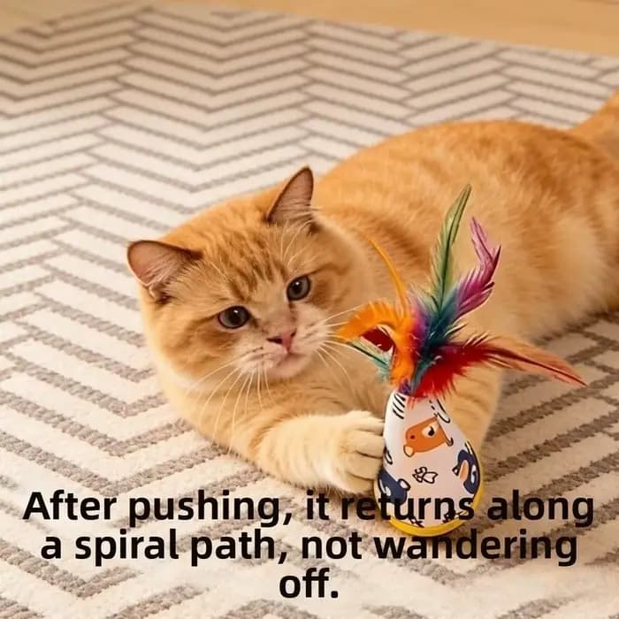 Jouets interactifs pour chat : Balle oscillante à motif de dessin animé