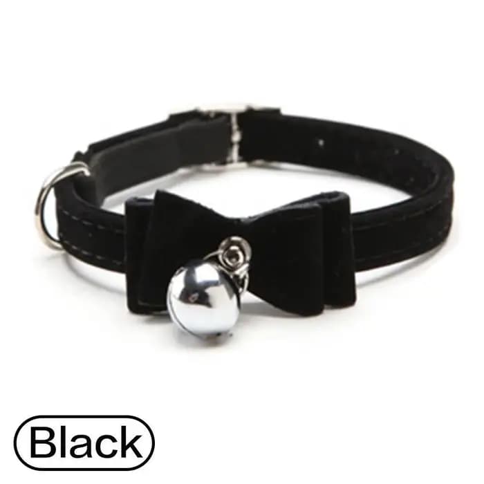 Collier pour animaux de compagnie chaton mignon velours nœud papillon sécurité élastique réglable noeud