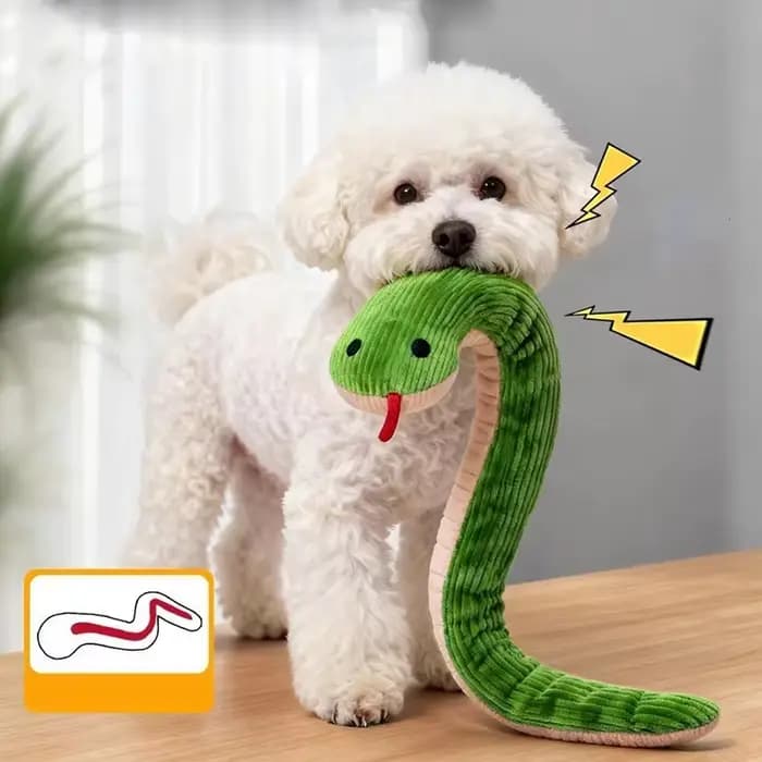Nouveau jouet interactif serpent grinçant pour chats et chiens