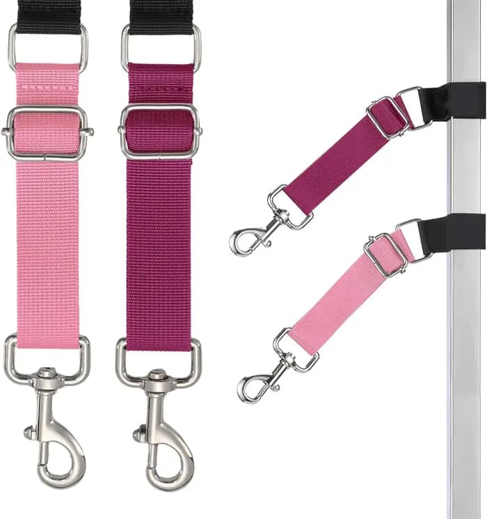 2 pièces accessoires de bras de laisses de base de toilettage de chien de compagnie, sangles d'extension de boucles d'animaux réglables pour la coupe de toilettage de bain