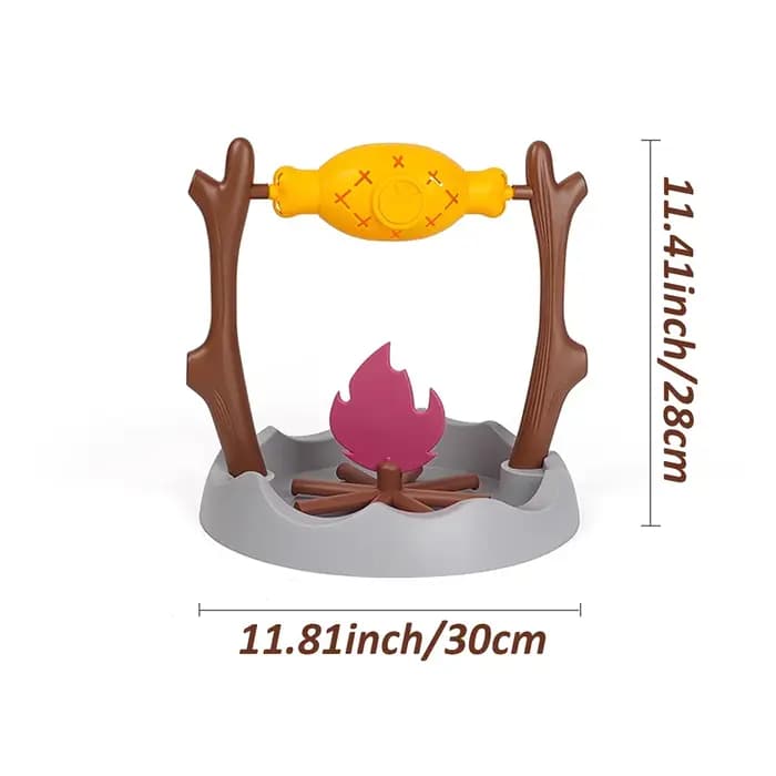 Jouet interactif pour chat en forme de barbecue d'extérieur - Distributeur de nourriture roulant avec friandises cachées