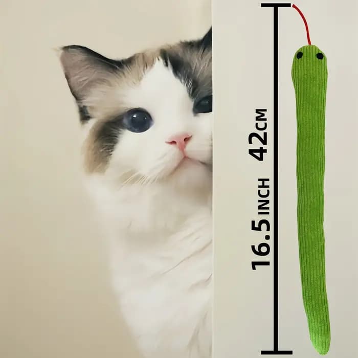 Jouet interactif pour chat en forme de serpent avec son froissement