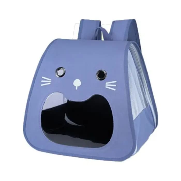 Sac de transport pour chat pliable et mignon, grande capacité, respirant, sac à dos de transport pour animaux de compagnie, mains libres, pliable, sac de transport pour chaton, chats