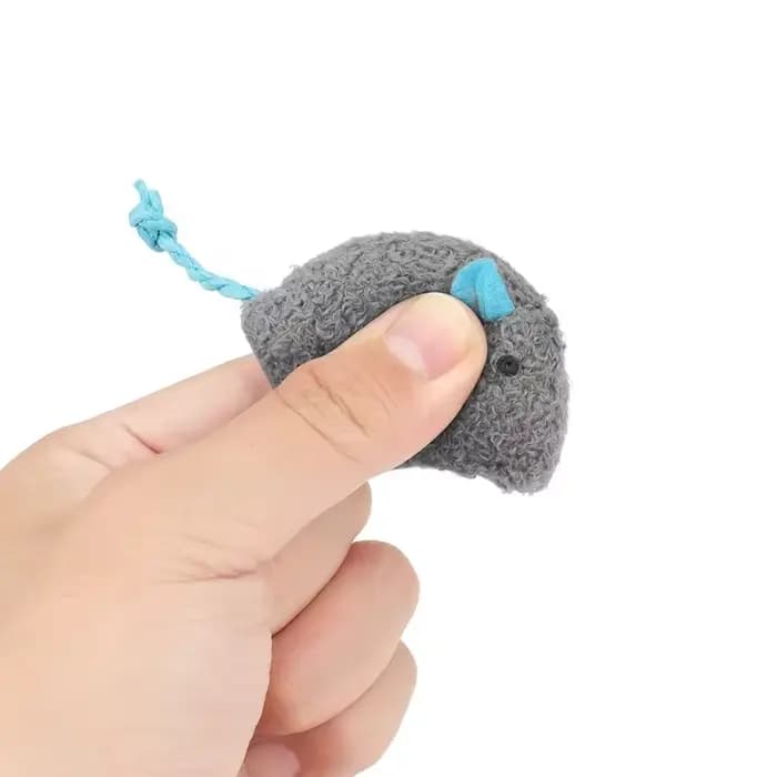 5 pièces hochet chat souris jouets également préfabriqués herbe-aux-chats fausse fourrure
