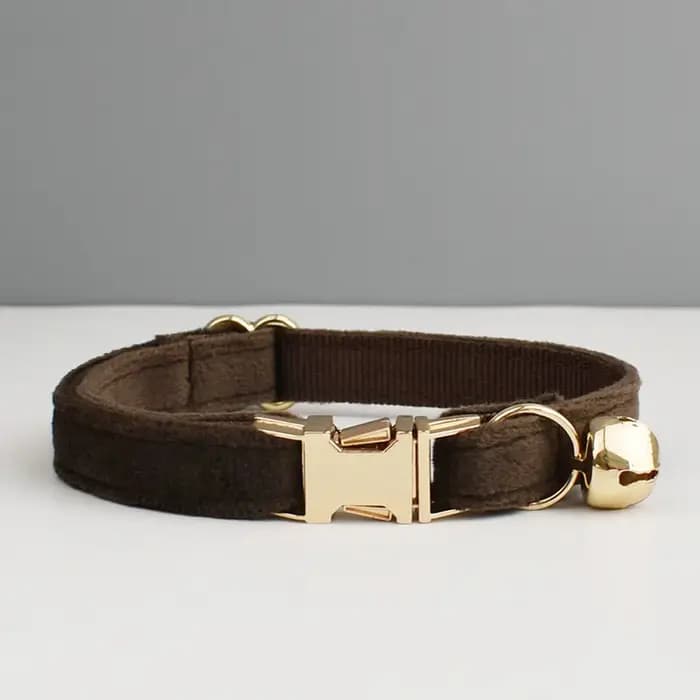 Collier de chat en velours personnalisé