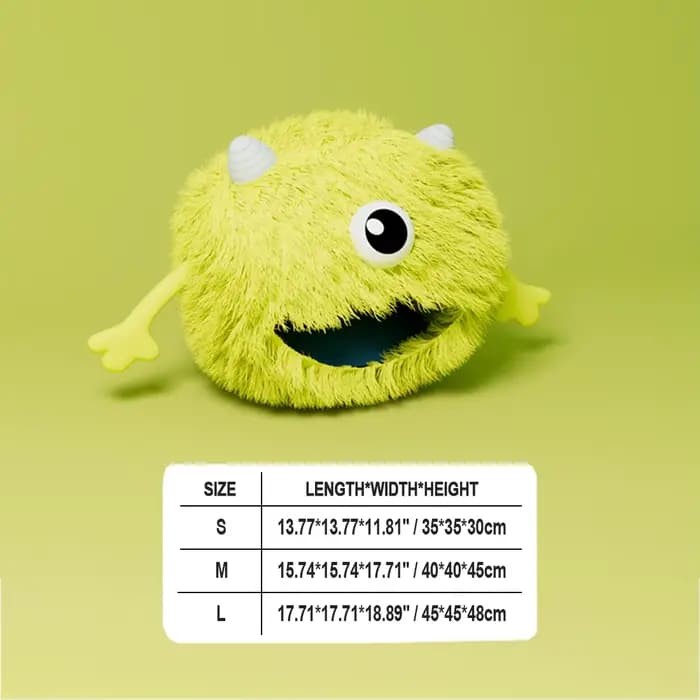 Mignon Monster Cartoon Warm Plush Cushion Basket, House, Niche pour chat, Chien, Chaton, Tente, Nid