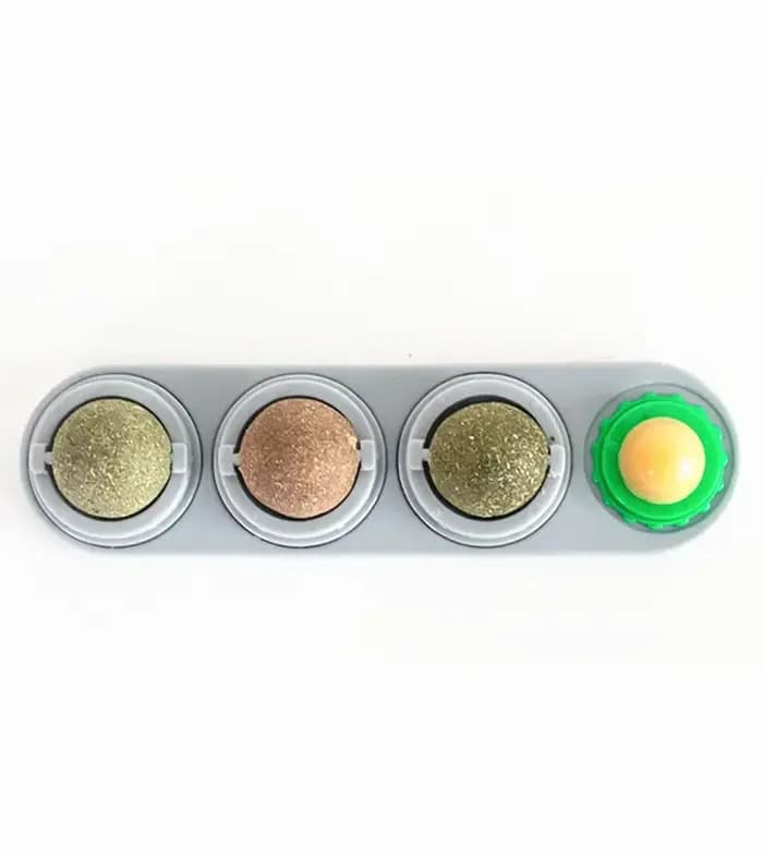 Boules de Catnip 4-en-1 : Friandise Léchable pour Chat