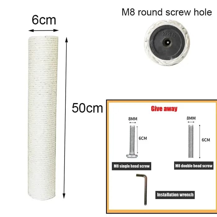 Poste à gratter en PVC pour arbre à chat