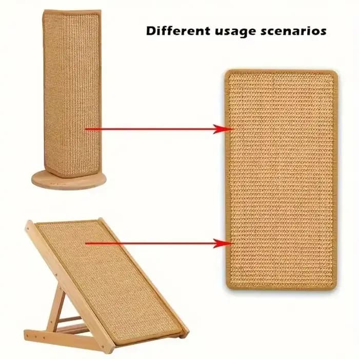 Tapis à gratter en Sisal naturel pour chat, tapis à gratter horizontal pour sol de chat, protection