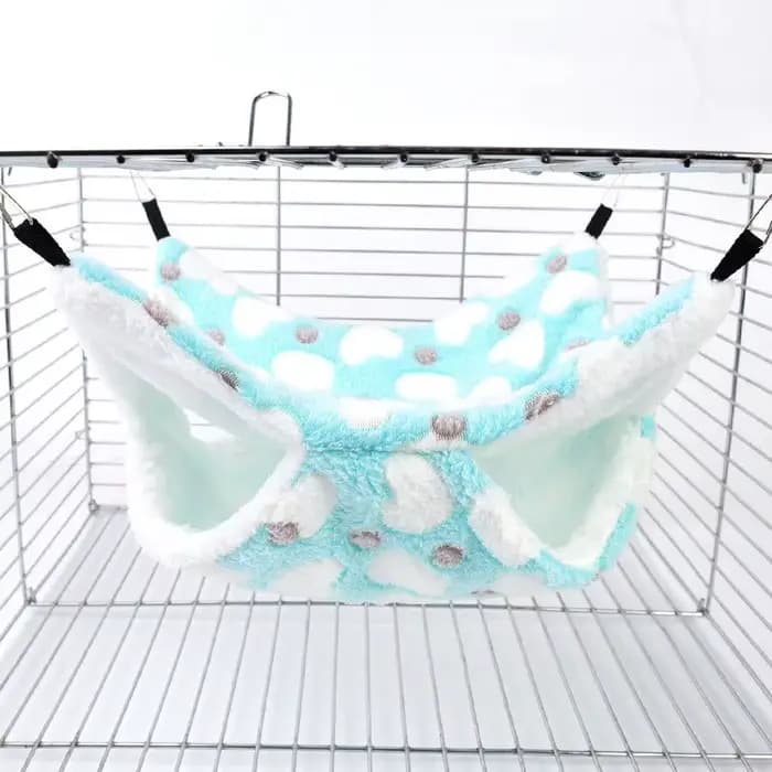 Hamac pour Hamster, petit lit suspendu pour animaux de compagnie, Double chaud et épais, écureuil vo