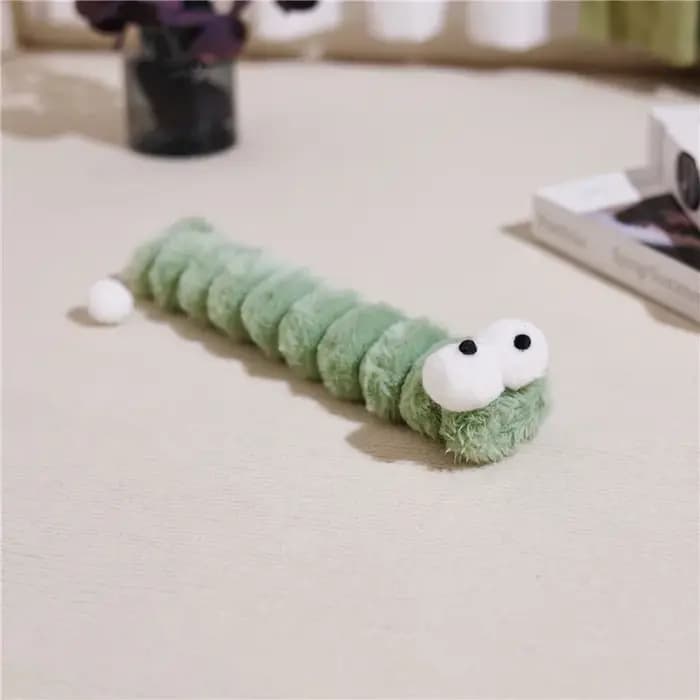Jouet à mâcher en peluche pour chat, coussin chenille, herbe-aux-chats, jouets Teaser pour chats, fournitures de jouets interactifs doux