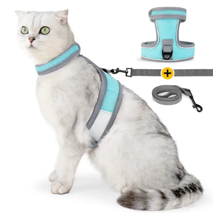 Harnais pour chat-harnais réglable anti-fuite pour chat