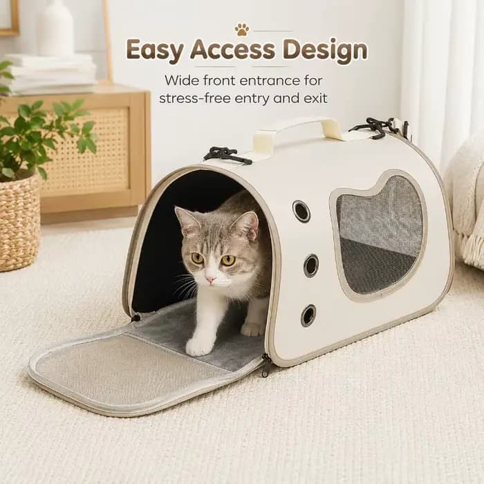 Sac de transport pour animaux de compagnie, sac de voyage pliable en maille respirante pour petits chats et chiots, fournitures de transport pour animaux de compagnie pour la marche en plein air