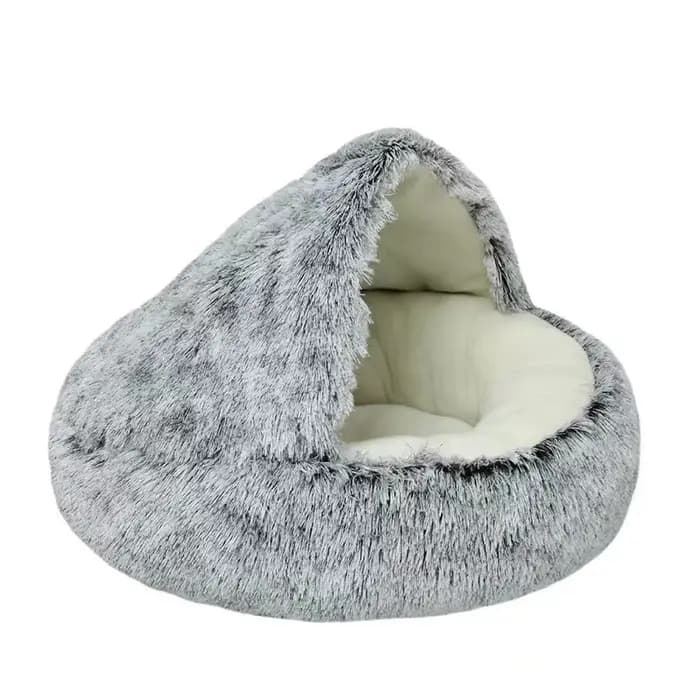 Matelas rond en peluche pour animaux de compagnie