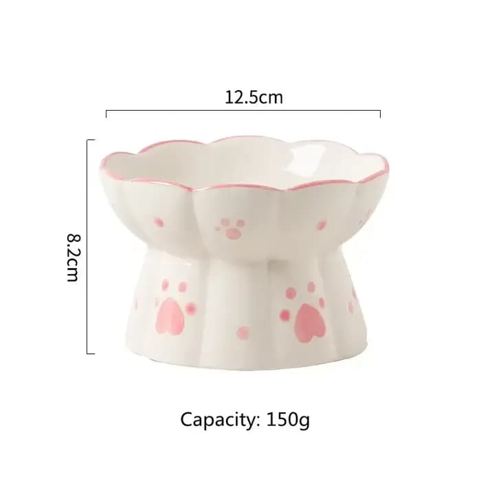 Bol de nourriture en céramique pour chat de compagnie, mangeoires surélevées pour boire, petits chio
