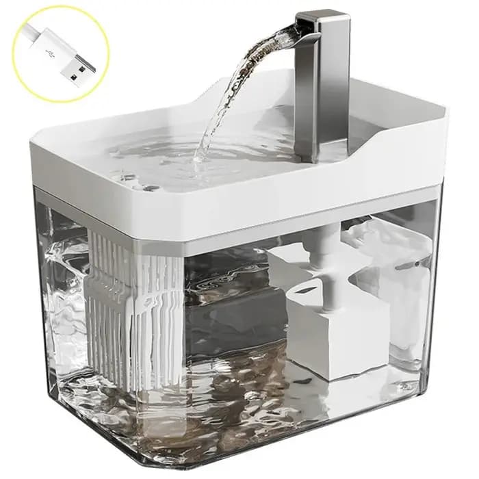 Fontaine d'eau USB pour chat avec filtre automatique