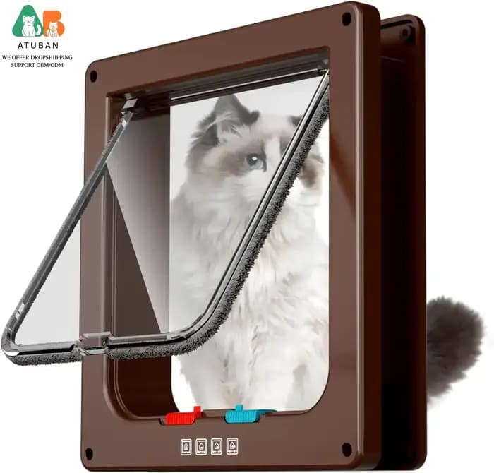 ATUBAN Grande porte intérieure pour chat